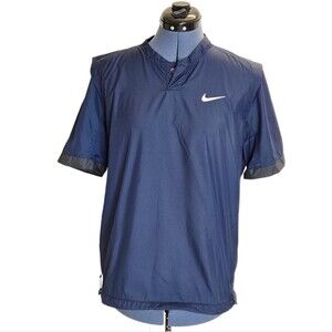 NWT Nike navy blue softball short sleeve wind jacket medium